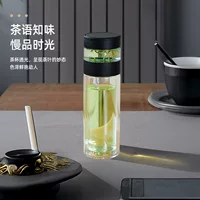 Емкостная стеклянная чашка для чая, мерный стакан для коммерческого использования, антиобжигающий, простой и элегантный дизайн
