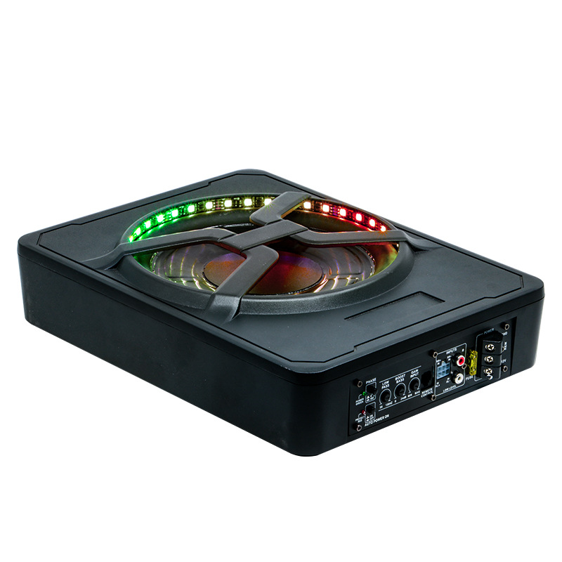 Car Subwoofer with Colorful Lights, High-Power Subwoofer, 10inch Active Car Modification Universal Audio System, Car Subwoofer