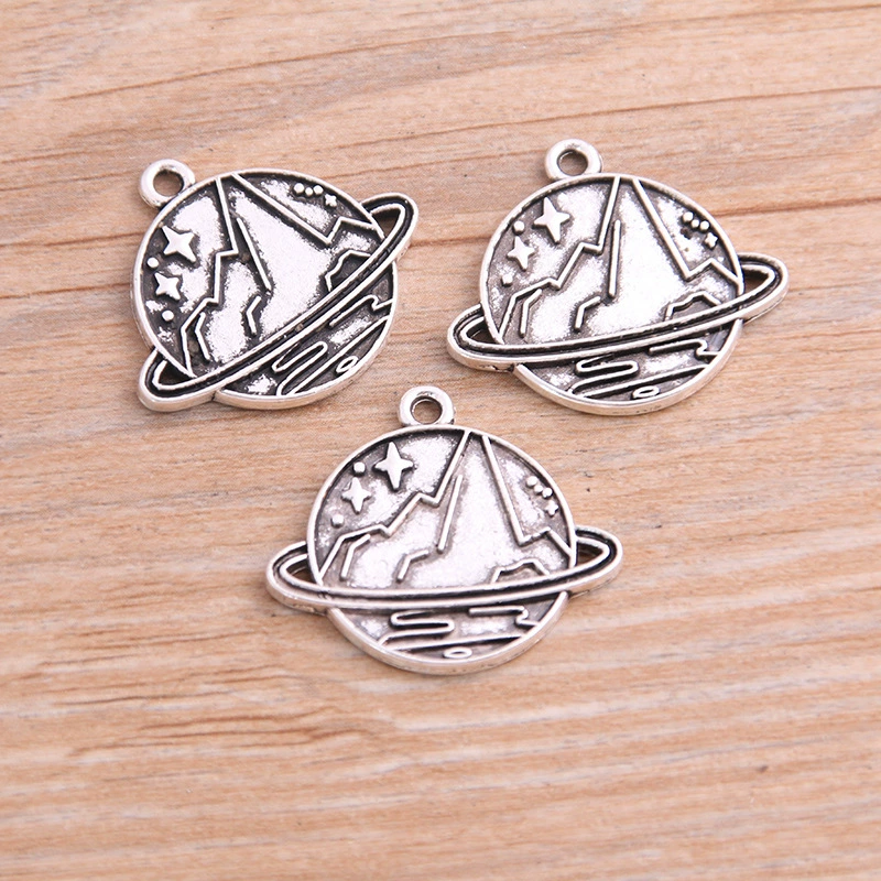 Metal accessory with accessories, pendant, space astronaut, 2 colors, handmade