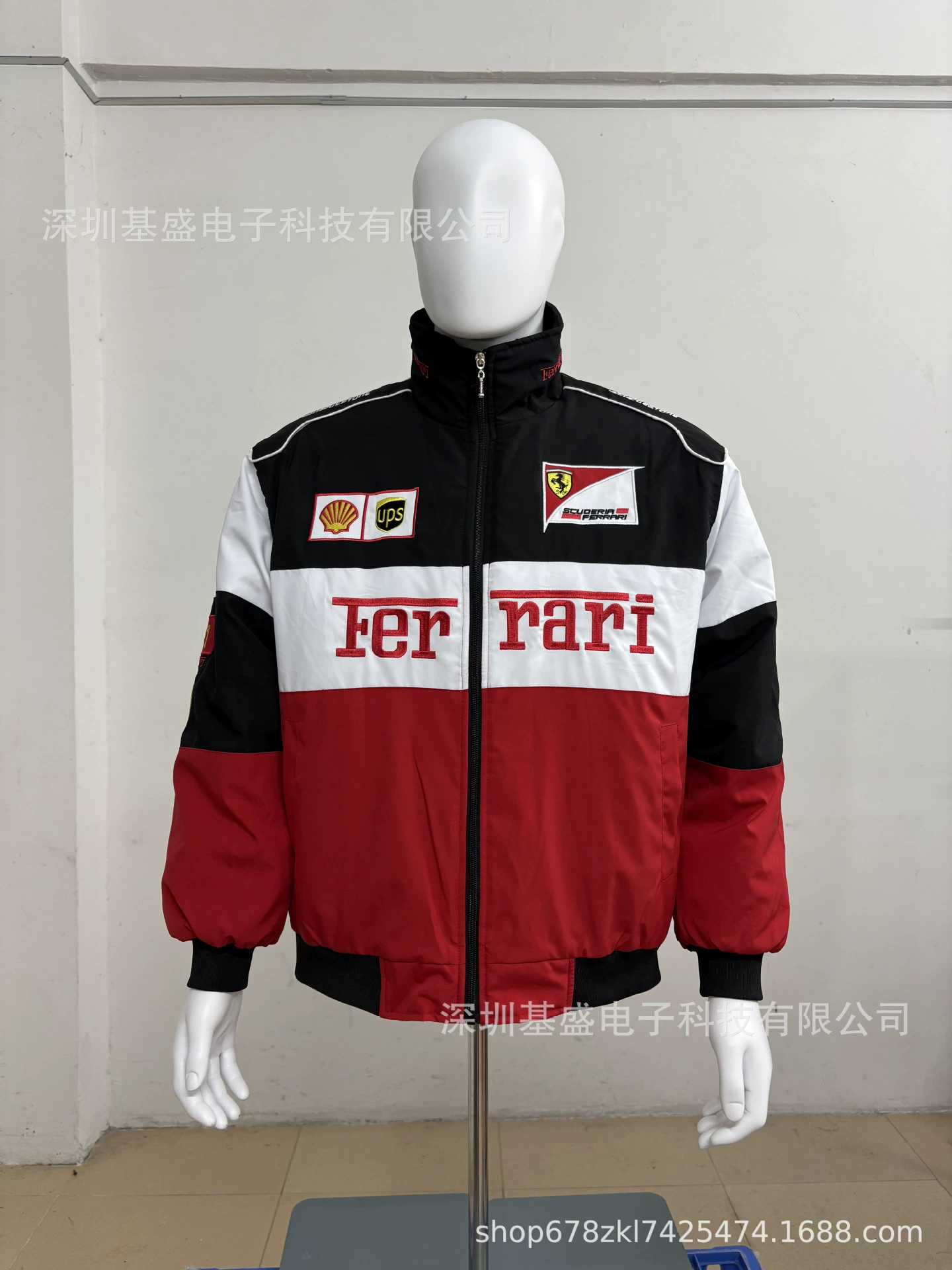 Ferrari, гоночная куртка с длинным рукавом для отдыха, пуховик, с вышивкой, европейский стиль
