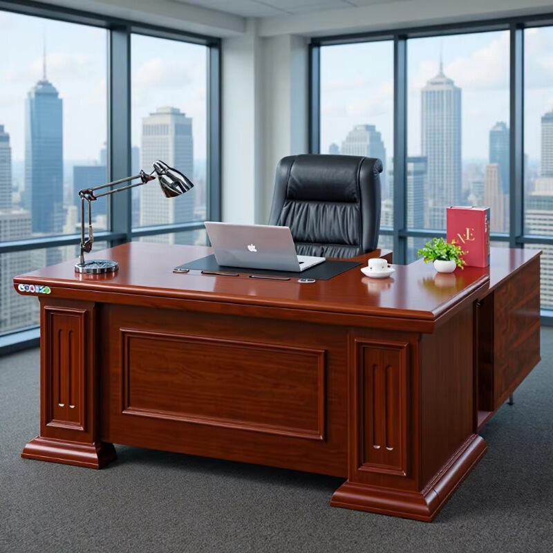 Government Administrative Office Furniture, High-Quality Executive Desk, Walnut Veneer, Imitation Solid Wood, Guangdong Modern Chinese Style Government Administrative Office Furniture, High-Quality Executive Desk, Walnut Veneer, Imitation Solid Wood, Guangdong Modern Chinese Style