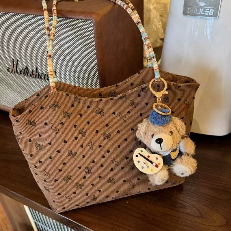 通勤大容量女包新款流行波点单肩包时尚百搭托特水桶包都市斜挎包