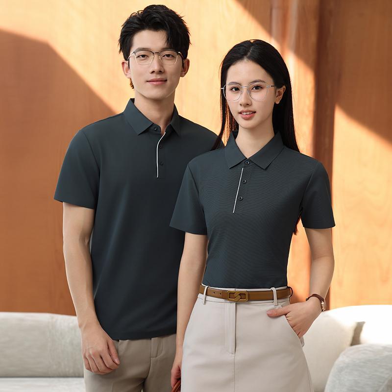POLO pinza impresión logotipo de impresión2025 verano nuevo waffle ropa de trabajo bordada ropa de trabajo