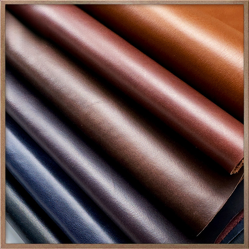 Prime Asia 2毫米厚复古油蜡皮头层牛皮料箱包桌垫革面料