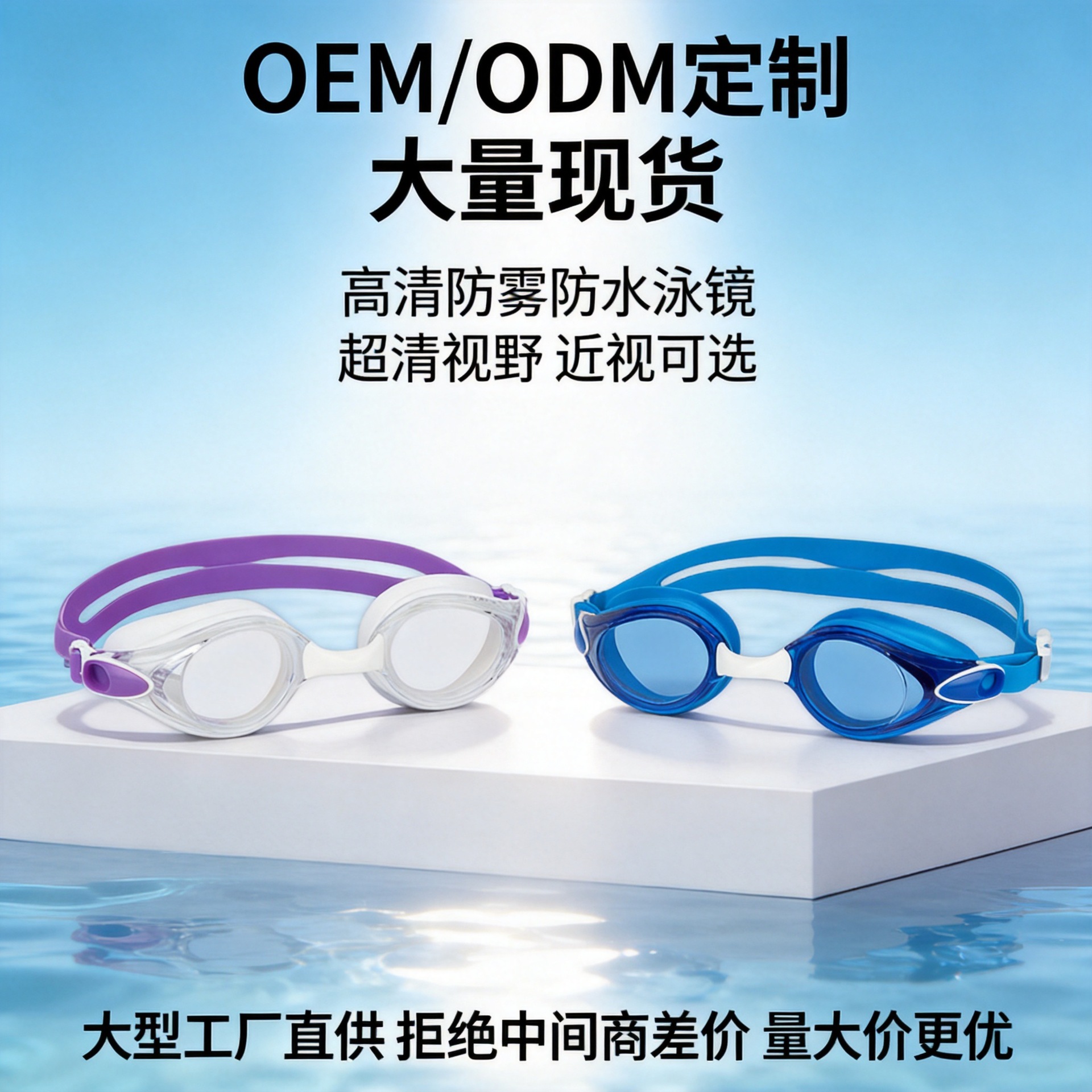 Wow! Cross-border adult high-definition anti-fog waterproof swimming goggles, professional swimming racing goggles, large frame, silicone, won't hurt your eyes, cross-border hot...