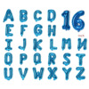 Blue balloon, layout, decorations, 16inch, gradient, English letters