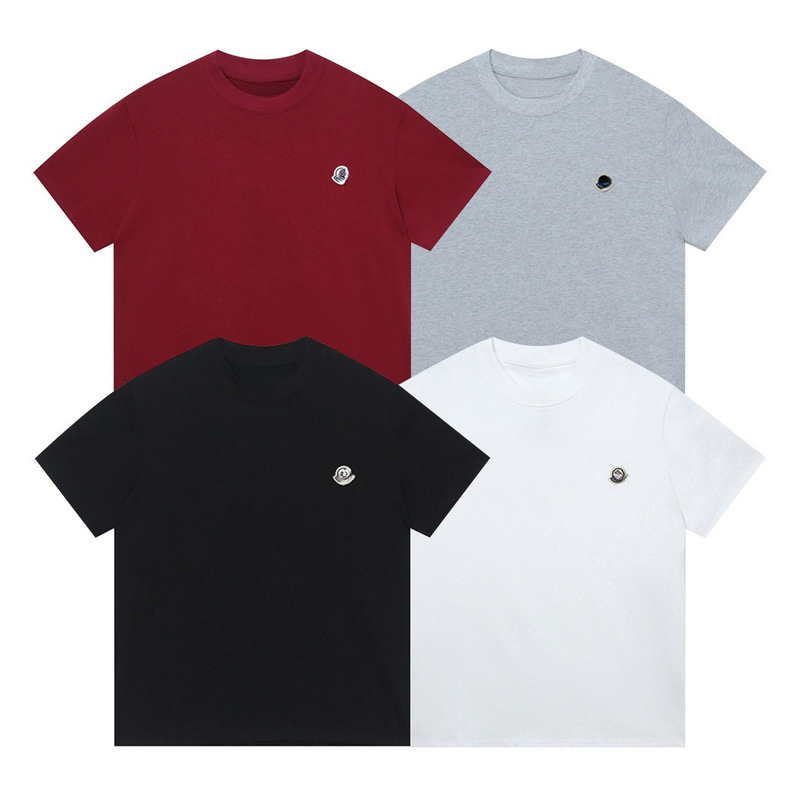 High-Quality Moncler 2026 Summer New Style Logo Embroidery Casual Loose Men's Short-Sleeve T-Shirt for Couples High-Quality Moncler 2026 Summer New Style Logo Embroidery Casual Loose Men's Short-Sleeve T-Shirt for Couples