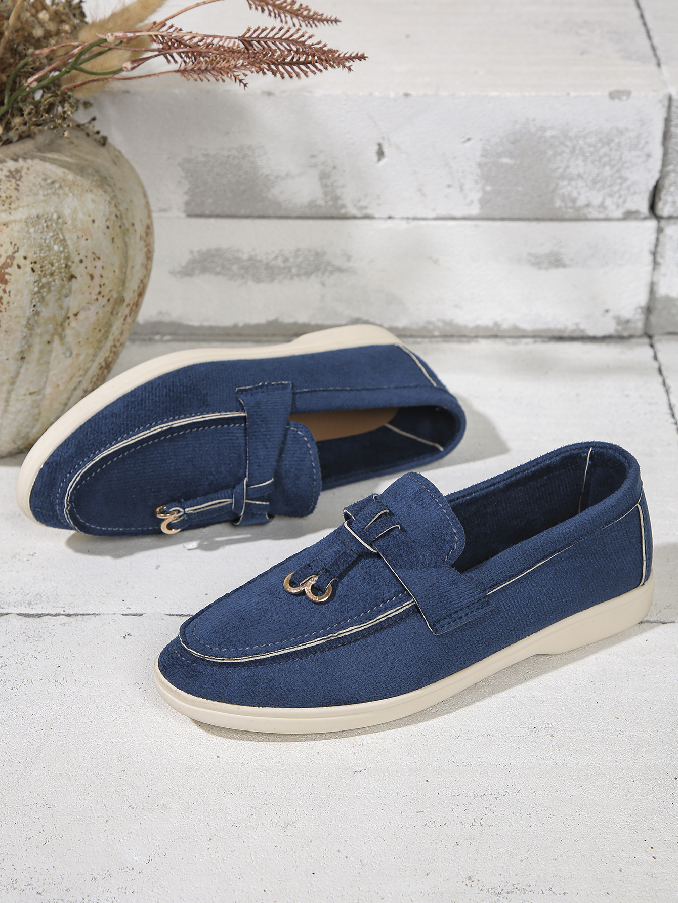 Women's Shoes suede flat soled large size low top single shoes _voghion.com