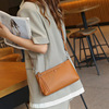 Fashionable leather phone bag, one-shoulder bag, city style, cowhide, genuine leather