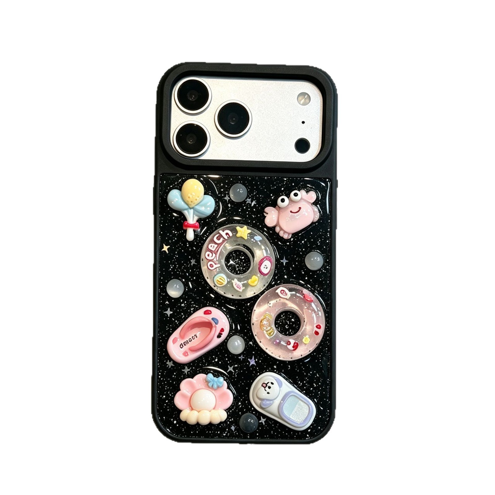 适用苹果18promax手机壳iphone17滴胶夏日游泳圈16pro新款15全包X