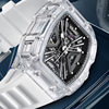 2024 new Richard men's watch fully automatic mechanical watch, transparent hollow, transparent bottom Douyin