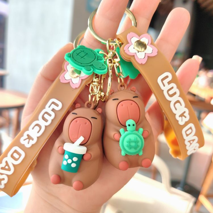 50g Weight Bag Pendant, Keychain Classification 1 Piece Quantity Daily, Street Occasion PVC Material Cartoon Character Pattern Unisex Gender Cute Style 1 Piece Cute Cartoon Character PVC Unisex Bag Pendant Keychain 3