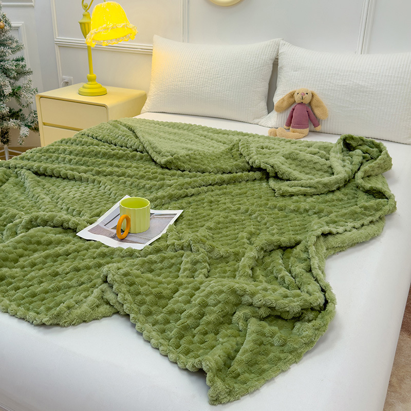 2025 nueva manta dorada de lana de seda manta de siesta manta de cuatro estaciones manta de sofá de color sólido universal manta de lana de coral nórdica