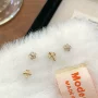 小巧外螺纹316l十字架耳钉