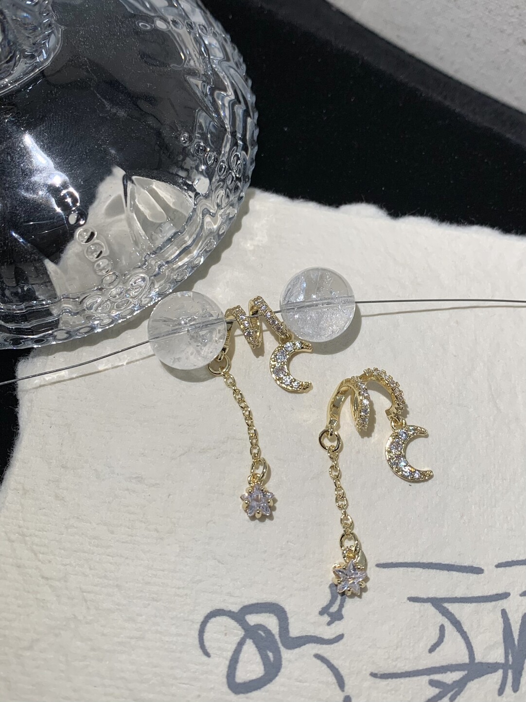14K Gold-Plated Zircon Butterfly Tassel Spacer Beads Crystal DIY Bracelet Handmade Beaded Accessories Pendant