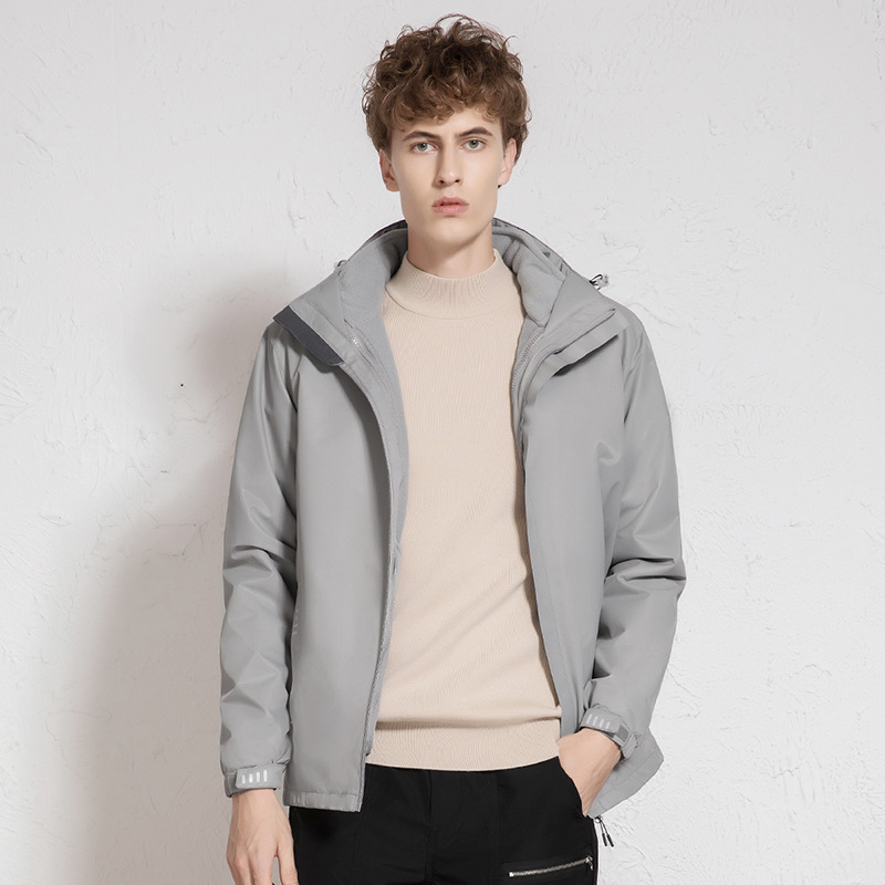 Chaqueta Térmica Impermeable 3 en 1 para Pareja Set de 2 Piezas de Poliéster A Prueba de Viento para Invierno image 15