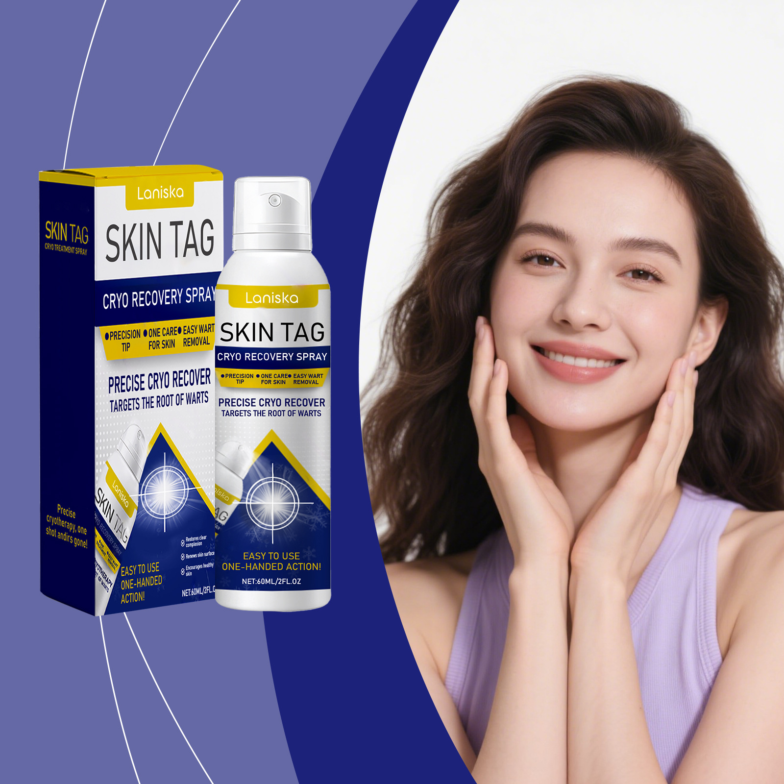 LANISKA 皮肤护理喷雾温和清洁平滑肌肤滋润柔嫩尤点外用护理喷雾