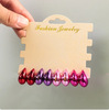 Advanced fashionable glossy earrings, Amazon, high-quality style, simple and elegant design