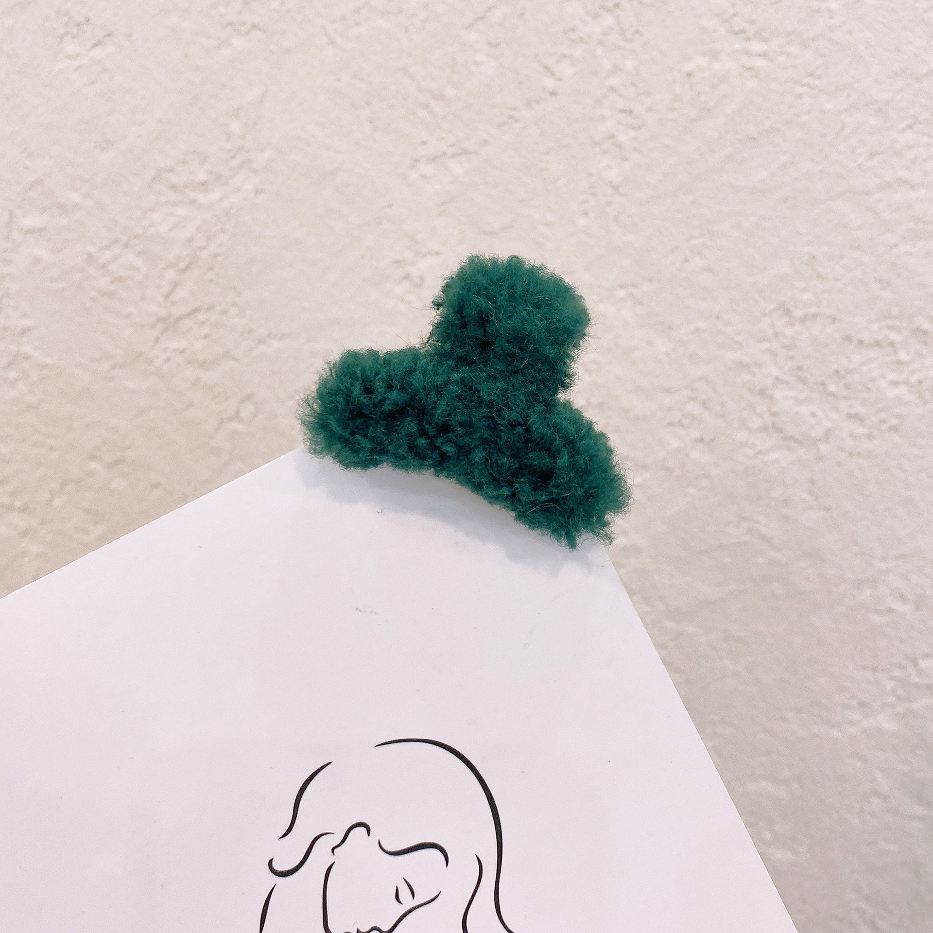 Corea del Sur nuevo Dongdaemun conejo de piel grande clip de pelo de felpa clip de pelo de la espalda de la cabeza horquilla de tiburón clip de horquilla femenina