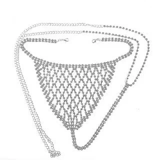 : цепь из страз Body Chain для груди и бёдер, набор цепочек — золотой/серебряный, модный ночной аксессуар
