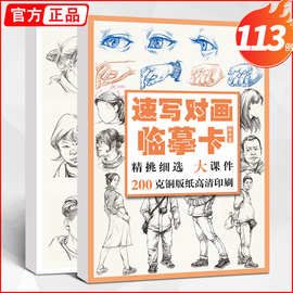 人物卡片精微组合初级照片画册临摹画本描摹图片基础入门教材教学