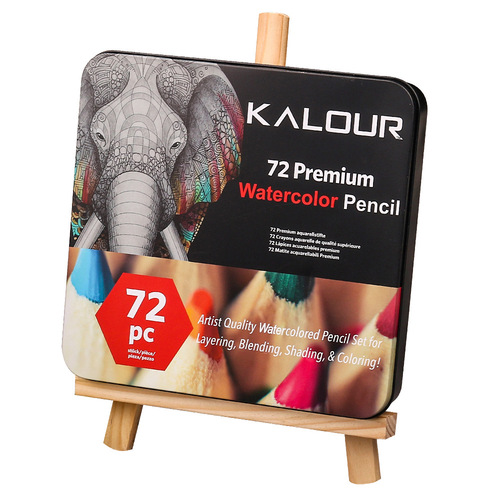 Factory direct sales 72 colored pencil tin box set for coloring and filling color lead hand-painted graffiti 72 water-soluble color pencils