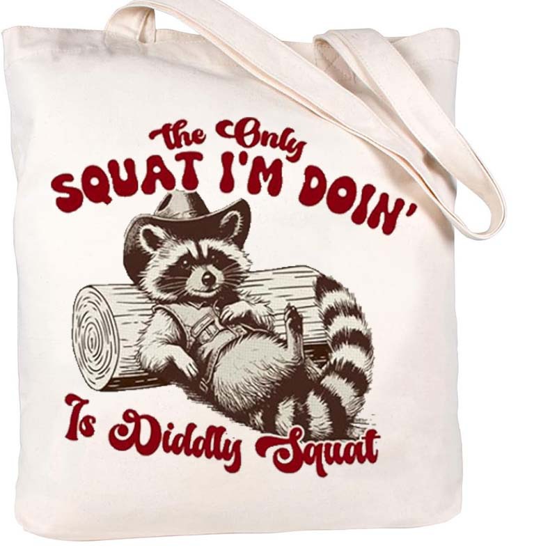 Transfronterizo Amazon Inglés Dibujos animados Gráficos Bolsa de lona Bolsa de almacenamiento Bolsa de cosméticos Bolsa con cremallera Bolsa de mano Flor