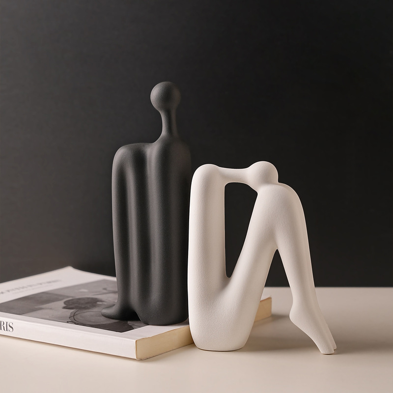 Beihanmei Modern Simple High-End Abstract Character Bookend Ornaments Niche Wine Cabinet Entrance Decorations Cross-Border New Style