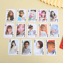 定制pvc照片个性扑克牌厂家印刷纸牌LOGO生产加工人物图片扑克牌