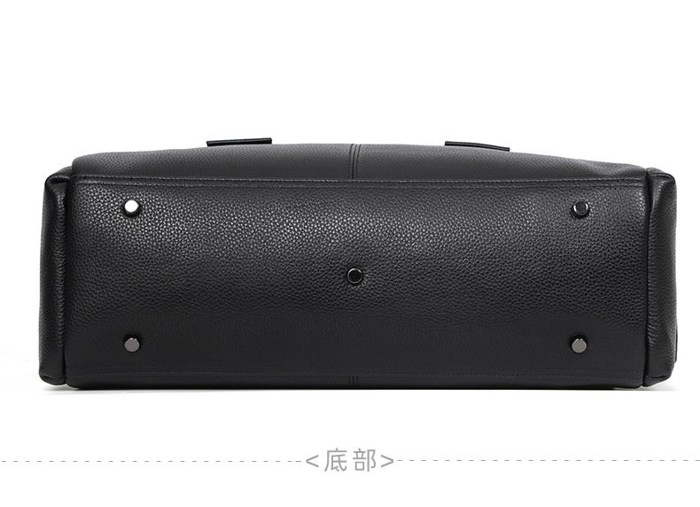 Túi xách nam da bò thật dung tích lớn 36–55L, túi đựng laptop kiêm túi du lịch đi công tác — Màu đen chi tiết 17
