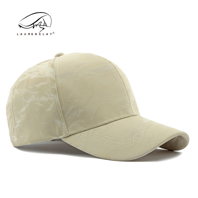 Estilo coreano de moda de primavera y otoño nuevo cepillado pu cuero duro superior gorra de béisbol hombres y mujeres casual todo partido sol-prueba casquillo hombres