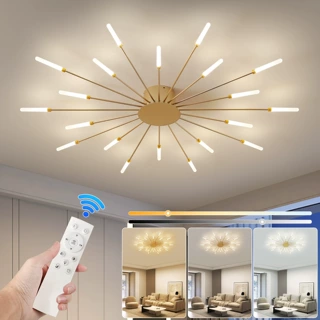 跨境灯具简约客厅灯吸顶灯大厅高级感餐厅卧室旋涡烟花LED吸顶灯