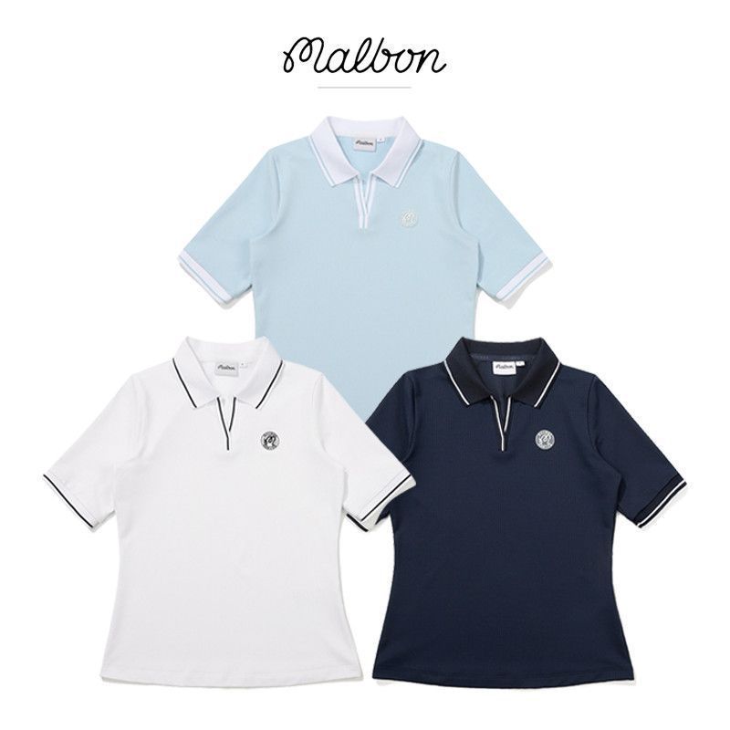 2025 Spring and Summer Korean Golf Women's Slim Fit Short Sleeve T-Shirt Polo Shirt High Elastic Sports Casual Top