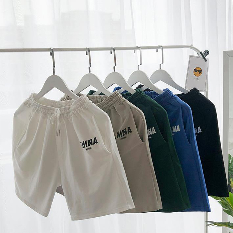 Shorts men's summer trend Korean version of loose casual pants big pants Sports 5 pants men's a generation of hair