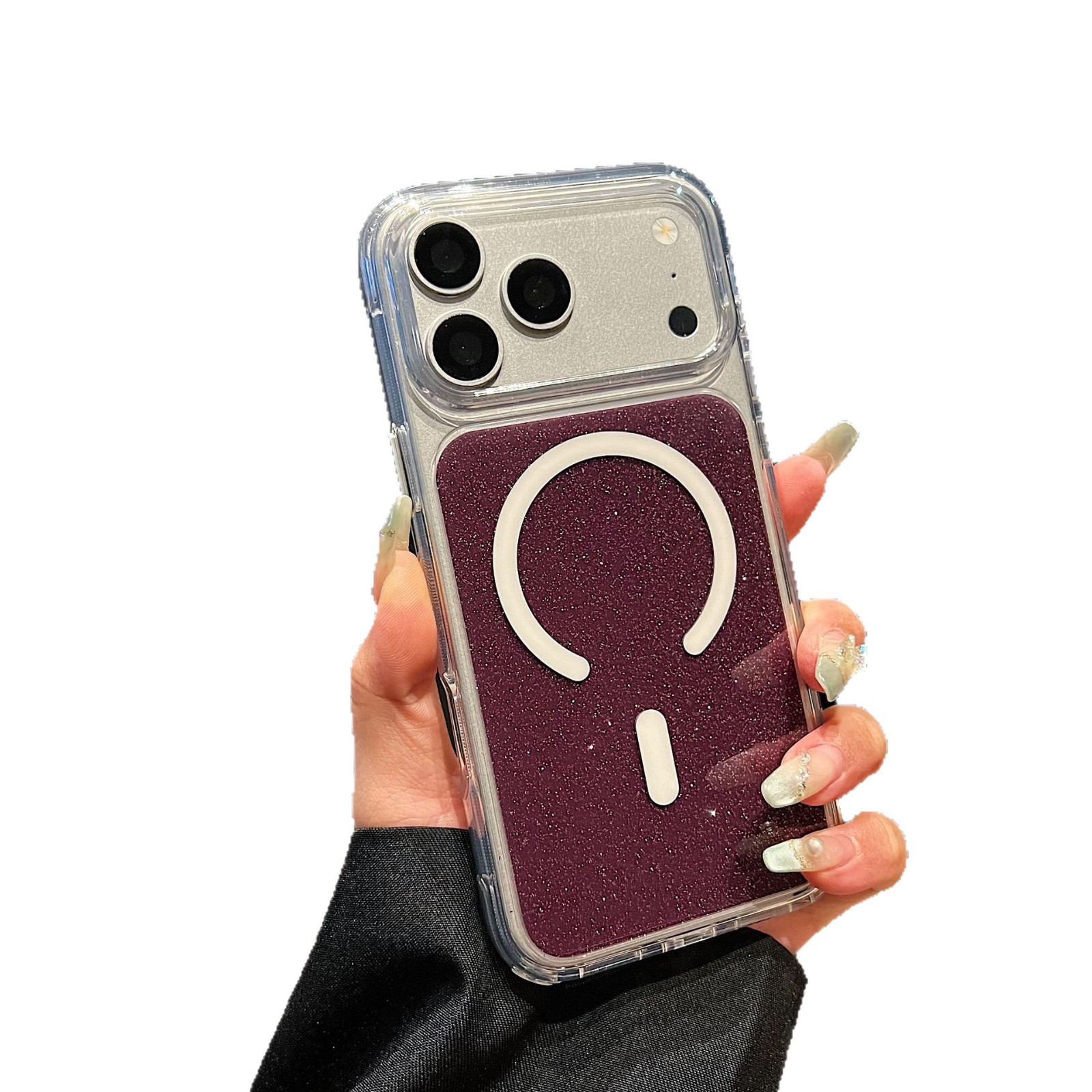 Funda Magnética para iPhone 16 y 17 Pro Max, de Acrílico, Resistente a Caídas, Transparente