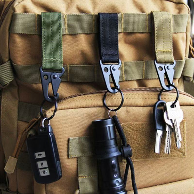 Amazon Donaifu Outdoor Mountaineering Bag Ice Ax Buckle Molle External Expansion Buckle Hanging Buckle Binding Belt Utx Tactical