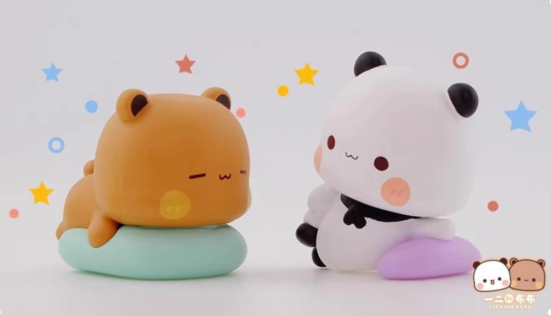 本物の1と2とBubuの日常かわいいミニブラインドボックスフィギュアオーナメントトレンディなおもちゃ周辺機器ガールギフト|undefined