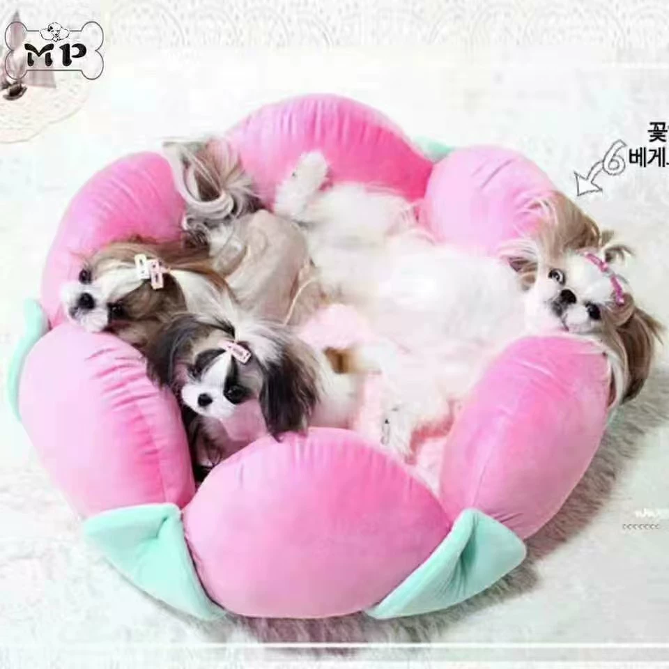 Сетка красная цветочная кошка гнездо для кошек зимой теплый глубокий сон гнездо для собак