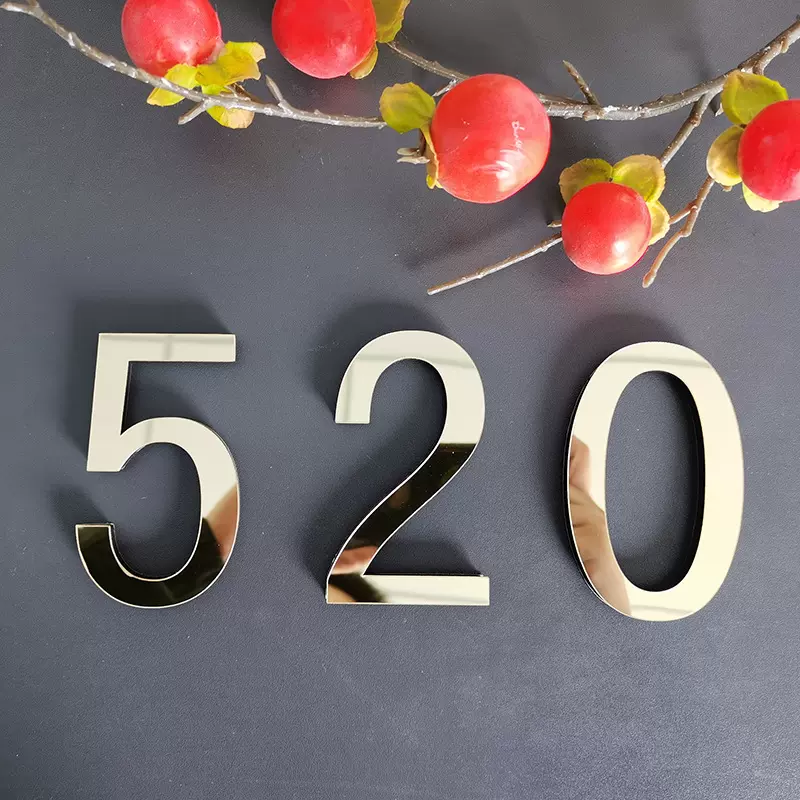 跨境亚克力镜面数字EVA阿拉伯数字Arabic numerals装饰创意墙贴