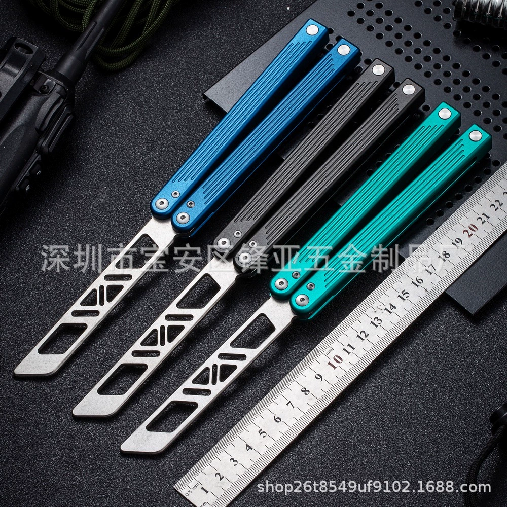 Бестселлер Amazon: тренировочный нож-бабочка из алюминия T6061 с интегрированной рукоятью, нож для тренировок и повседневного ношения (EDC).