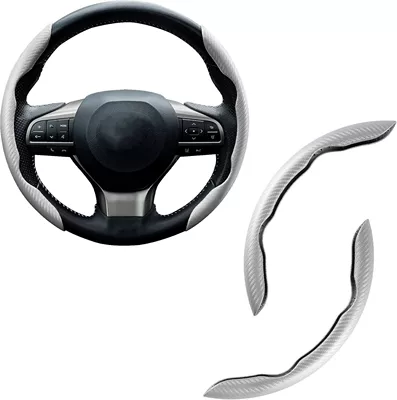 Steering wheel cover for All Seasons - fiber-white-2-pack-38cm-round