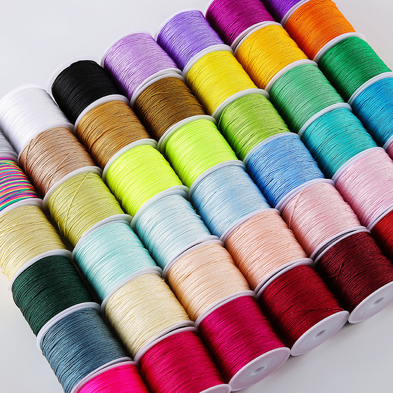 No. 72 Jade Thread 0.8mm Handmade Braided Cord Beading Thread Hand-Woven Necklace Bracelet Red Thread Chinese Knot DIY Materials No. 72 Jade Thread 0.8mm Handmade Braided Cord Beading Thread Hand-Woven Necklace Bracelet Red Thread Chinese Knot DIY Materials