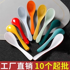 2色メラミン食器小さなスプーンレストランホテル業務用スプーンプラスチックスプーン鍋カラフルな模造磁器スプーン