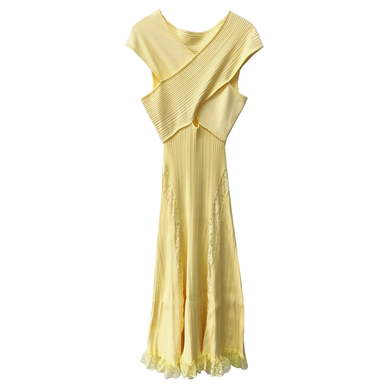 Summer design fitted elegant lace dress