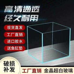 Gold Crystal Ultra-White Glass Fish Tank Large, Medium and Small Home Living Room Fish Tank Custom-Made Rectangular Turtle Tank Bare Tank