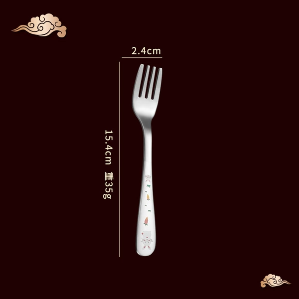 Little rabbit with crooked mouth and fork