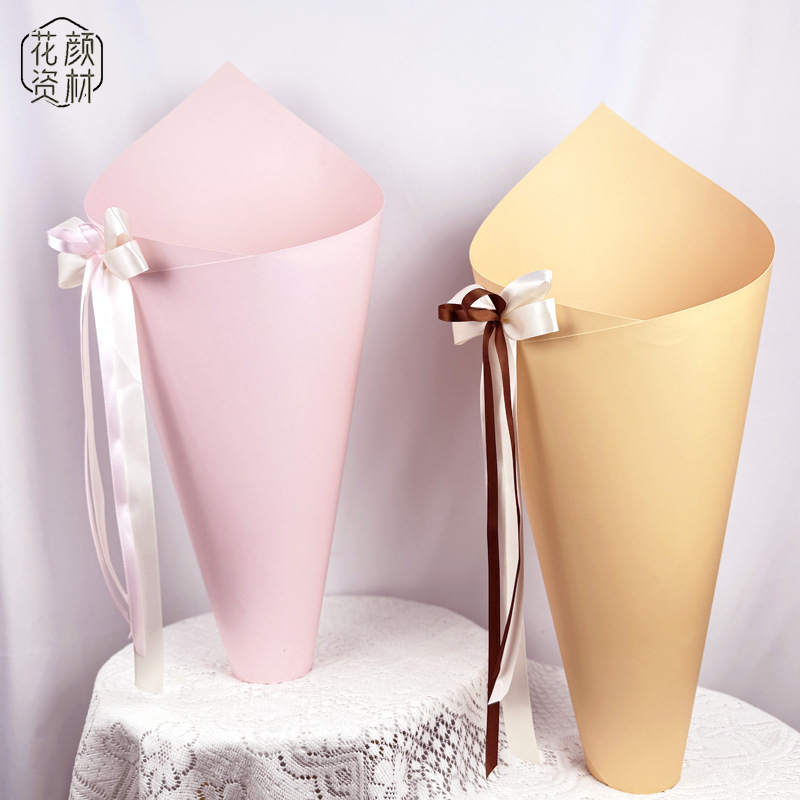Huayan Materials オールインワン アイスクリーム タンブラー スタンドアップ シェイプピース DIY ブーケ素材パッケージ 花の包装 フラワーバケツ|undefined