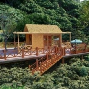 Outdoor Hotel Wooden House, Camping Style B&B Wooden House, Ecological Scenic Spot Large Accommodation Family House Type Wooden House