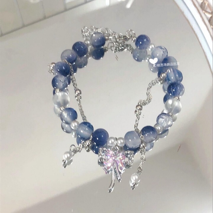 【ブレスレットコレクション】売れ筋人気蝶花柄ブレスレットニッチスターデザインフォレストスタイル万能ブレスレットブレスレット|undefined
