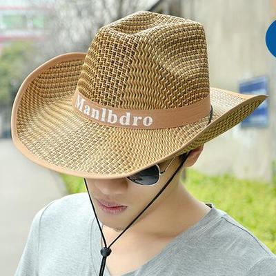 Men's Sunshade Grass Hat Summer Fisherman Hat Sun Protection Face Cooling Hat Beach Hat Men's Summer Hat Cowboy Sun Hat